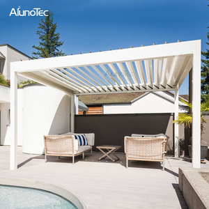 Venta caliente de aluminio pérgola <span class=keywords><strong>lamas</strong></span> externas con ajustable techo <span class=keywords><strong>persianas</strong></span> - Product Image 4
