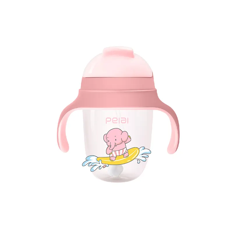 גבוהה באיכות BPA משלוח TRITAN תינוק קש שתיית כוס ילדים אימון כוס קש בקבוק כוס bpa משלוח מים בקבוק עם קש עבור ילד