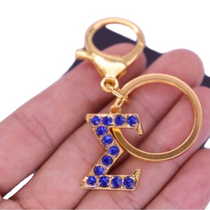 Mode femmes sac clé décorer métal <span class=keywords><strong>Alphabet</strong></span> grec lettre sororité Sigma pendentif avec homard - Product Image 2