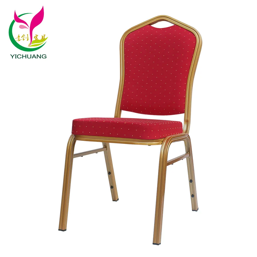 YC-ZL22-03 Cheap Wholesale Dubai Used Stackable Gold Metal Hotel Banquet Chair
