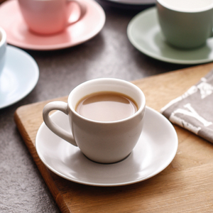 Taza de café con platillo, tazas pequeñas de porcelana usadas para té <span class=keywords><strong>y</strong></span> oficina, precios <span class=keywords><strong>baratos</strong></span> - Product Image 3