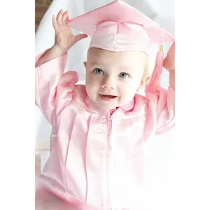 High quality different color infant baby graduation cap and gown