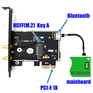 Günstigste Preis Desktop Netzwerk M.2 Ngff Drahtlose Karte Zu Pci-E 1X Adapter - Product Image 5