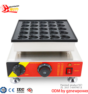 Mini coeur forme poffertjes grill crêpière électrique crêpière machine avec 25 trous sur vente - Product Image 1
