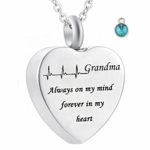 La cremación urna la <span class=keywords><strong>abuela</strong></span> <span class=keywords><strong>Collar</strong></span> para las cenizas de siempre en mi mente para siempre en mi corazón, 12 Piedras estilos <span class=keywords><strong>collar</strong></span> - Product Image 1