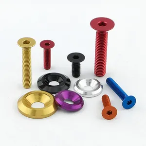 Aluminum M6 Countersunk Washer and Bolt