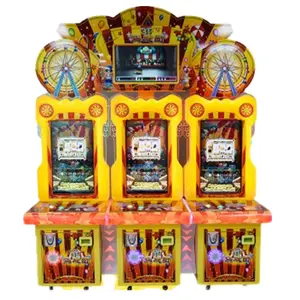 Máquina de juego de monedas de interior, arcade, 3D, circo, moneda