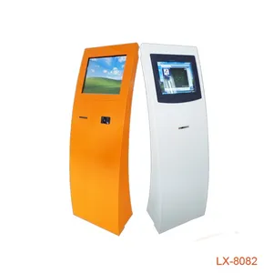 Treo tường tự dịch vụ thông tin thanh toán kiosk với đầu đọc thẻ từ, máy in hóa đơn và bàn phím