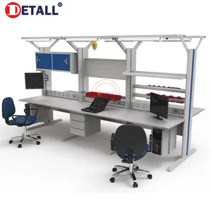 standard size modern office customized computer dental technician 6 person electronic assembly workstation table bench furniture