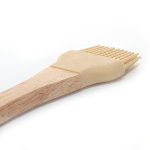 Food Grade <strong>Wooden</strong> Handle Heat Resistant Kitchen Cookware Bakeware <strong>Baking</strong> Cooking Basting BBQ Barbecue Silicone Pastry Oil <strong>Brush</strong>