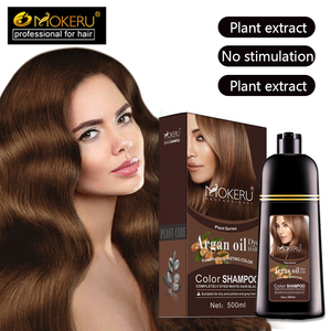 OEM grosir Mokeru ekstrak minyak Argan alami sampo warna rambut cepat kering untuk wanita sampo permanen pewarna rambut - Product Image 5
