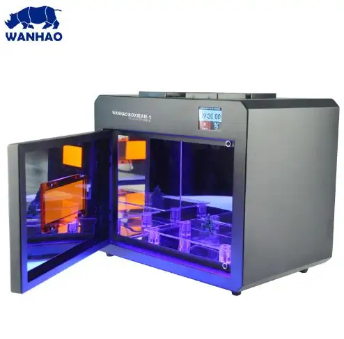 Wanhao Boxingman-1 UV LED Menyembuhkan Ruang Menyembuhkan Kotak untuk 3D Printer dengan Kekuatan Yang Kuat 120 W