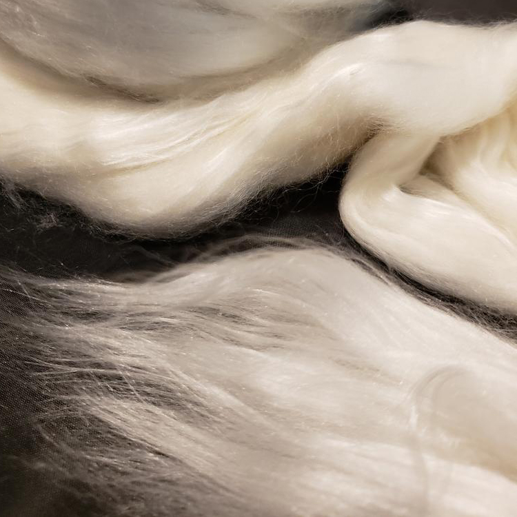 100% Pure Dehaired Merino Sheep Wool White Cashmere Fiber