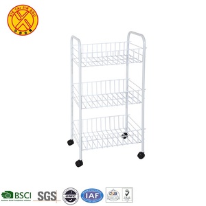 Cina Pasokan Desain Tahan Lama Xistainless <span class=keywords><strong>Steel</strong></span> Dapur Ponsel Sayuran Makanan Dapur Keranjang Perabot Dapur Troli - Product Image 1