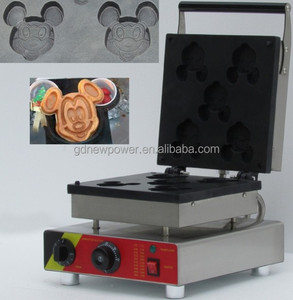 Commerce <span class=keywords><strong>Mickey</strong></span> forme gaufrier, automatique machine <span class=keywords><strong>à</strong></span> gaufres avec bâton pour vente - Product Image 3