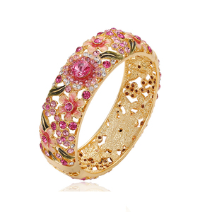 Bangle-172 Xuping Perhiasan Kostum Berlian Amerika, Gelang Emas 24K - Product Image 1
