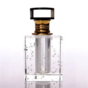 BOYE Luxury Classic Empty Attar Essential Oil Square/Round Crystal K9 Perfume Bottle