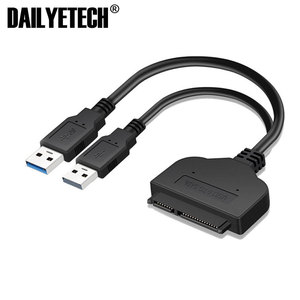 USB3.0 a <span class=keywords><strong>SATA</strong></span> <span class=keywords><strong>adaptador</strong></span> de Cable de alta velocidad 22 pin para 2,5 pulgadas <span class=keywords><strong>HDD</strong></span>/SSD portátil de disco duro con Extra potencia - Product Image 1