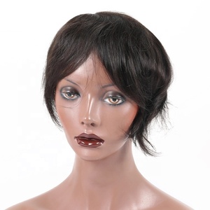10A Super piel fina tupé pelo peluquín de cabello humano negro de los hombres - Product Image 5