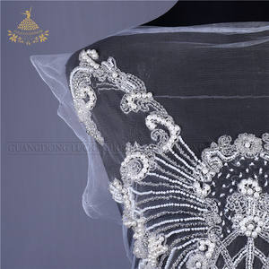 手作りビーズパッチラインストーンアップリケクリスタルメッシュエレガントなBodiceパッチ - Product Image 4