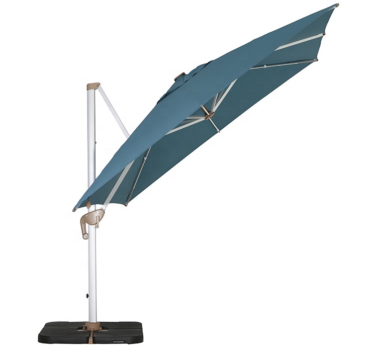 Светодиодный зонт, наружный металлический консольный большой садовый зонт от солнца для внутреннего дворика