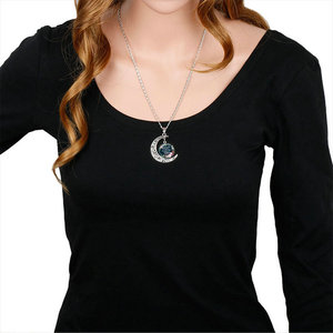 Venta al por mayor, verso de <span class=keywords><strong>la</strong></span> Biblia religiosa cristiana de vidrio foto cabujón collar de media luna Luna COLLAR COLGANTE - Product Image 6