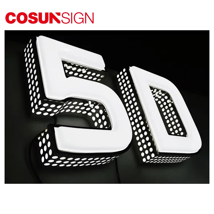 Светящаяся 3D большая английская алфавитная пластиковая прозрачная акриловая алюминиевая пенопластовая буква