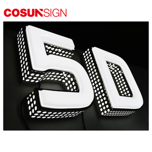 Letras Luminosas 3D Grandes del Alfabeto Inglés, de Plástico Acrílico Transparente, de Aluminio y Espuma de Poliestireno - Product Image 1