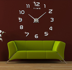 012 Grandes montres décoratives au <span class=keywords><strong>design</strong></span> moderne Décoration intérieure Grand cadeau unique numérique <span class=keywords><strong>Horloge</strong></span> murale 3d autocollant <span class=keywords><strong>Horloge</strong></span> murale - Product Image 6