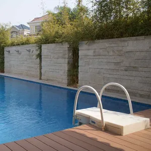 2023热卖彩色实心游泳池木塑地板150 * 24毫米防水木塑地板