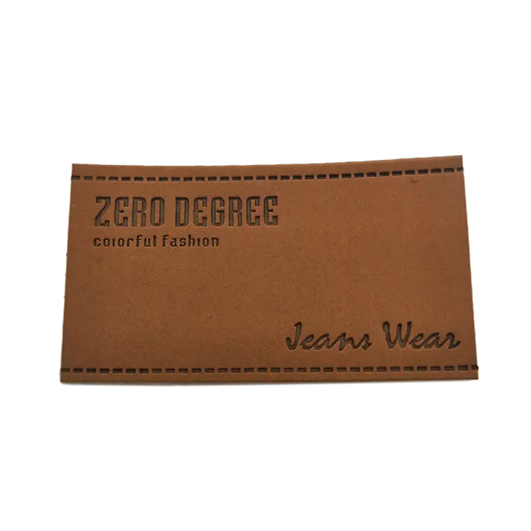 Vintage style custom design sewing label jeans pu leather patch for jackets/clothing
