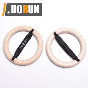 Anillos gimnásticos de madera con correas para los pies Anillos de gimnasio de 1,1 pulgadas para entrenamiento central y de <span class=keywords><strong>peso</strong></span> <span class=keywords><strong>corporal</strong></span> - Product Image 6