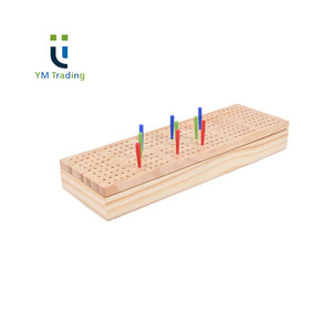 Jeu <span class=keywords><strong>de</strong></span> société classique en bois à quatre pistes et 248 trous pour le cribbage, avec <span class=keywords><strong>cartes</strong></span> à jouer et jeu multijoueur - Product Image 1