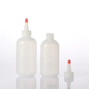120ml 180ml 240ml boston rodada vazio LDPE plástico squeeze garrafa tempero com pac yorker