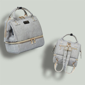 Polyester Striped Diaper Bag <strong>Mini</strong> <strong>Backpack</strong>,sublimation Customized Luxury Diaper Bag Tote for Mother,designer Diaper Bags Usa - Product Image 4