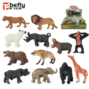 7cm katı woodland vahşi hayvan modeli oyuncak plastik hayvan figürleri