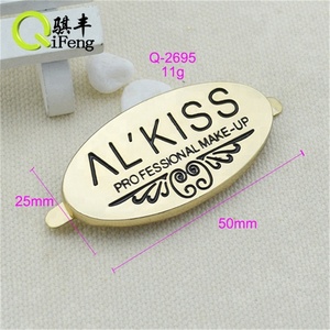 Forma oval <span class=keywords><strong>de</strong></span> moda <span class=keywords><strong>plata</strong></span> grabado logotipo personalizado etiqueta del equipaje placa - Product Image 3