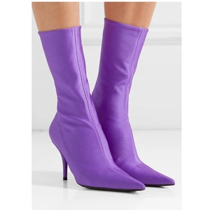 Elegante <span class=keywords><strong>Punta</strong></span> <span class=keywords><strong>A</strong></span> <span class=keywords><strong>Punta</strong></span> scarpe Basse <span class=keywords><strong>Tacco</strong></span> Sottile Lycra Calzino Donna di Avvio - Product Image 6