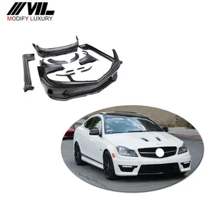 Glasvezel Wide Body Kit voor Mercedes W204 C63 AMG 2012-2014 auto