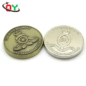 Estampado personalizado de Metal moneda en blanco al por mayor recuerdo antiguo esmalte pintado de oro muestra moneda monedas de desafío para la venta