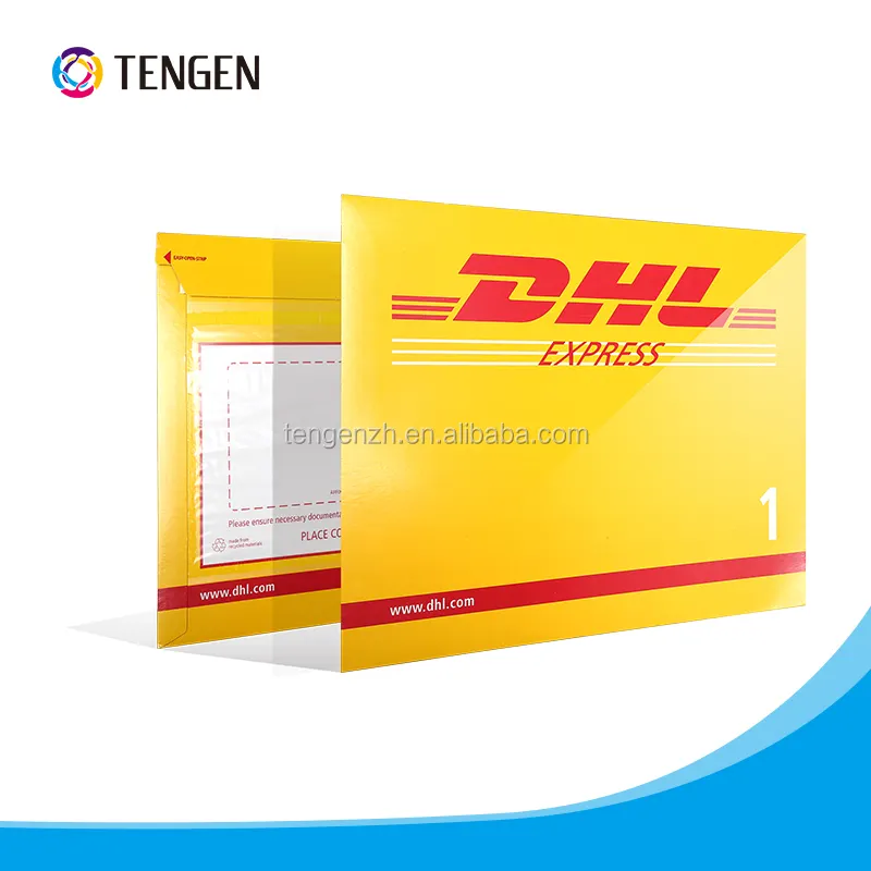 DHL 종이 판지 봉투 접착 테이프 뒷면 파우치