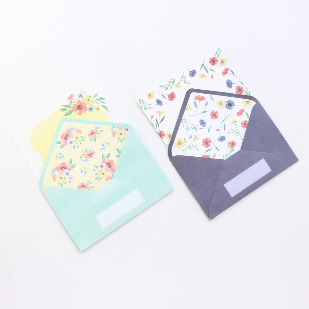 Cute flora pattern school student letter paper and envelope set stationery supplies,4 letter papers +2 envelopes,free shipping