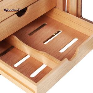Haute Brillant Piano En Bois Cubain Cave À <span class=keywords><strong>Cigares</strong></span> Boîte Rangement Cave À <span class=keywords><strong>Cigares</strong></span> Avec 4 Tiroirs Hygromètre Humidificateur - Product Image 3