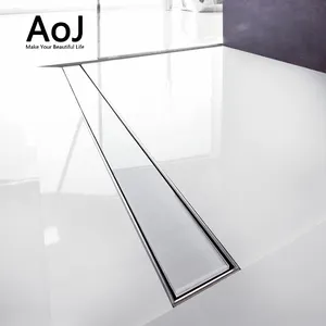 Hot sell linear show drain simply style customized size stainless tile insert floor drain shower