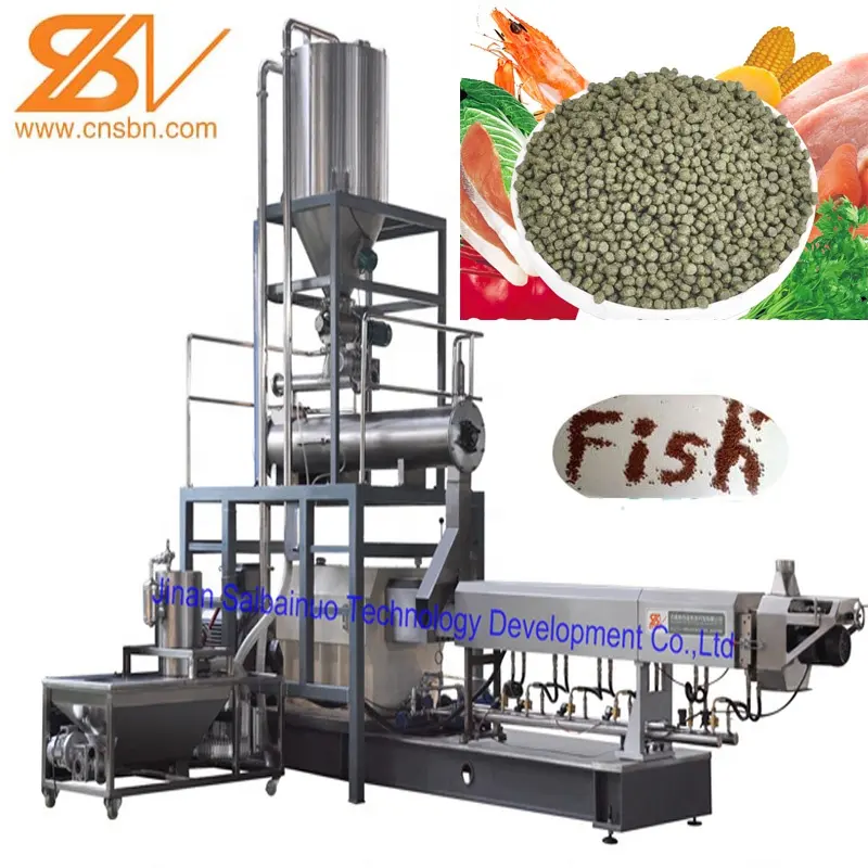 Transformation automatique des aliments de poisson, 100 kg/h-6ton/h, plantes de traitement des poissons