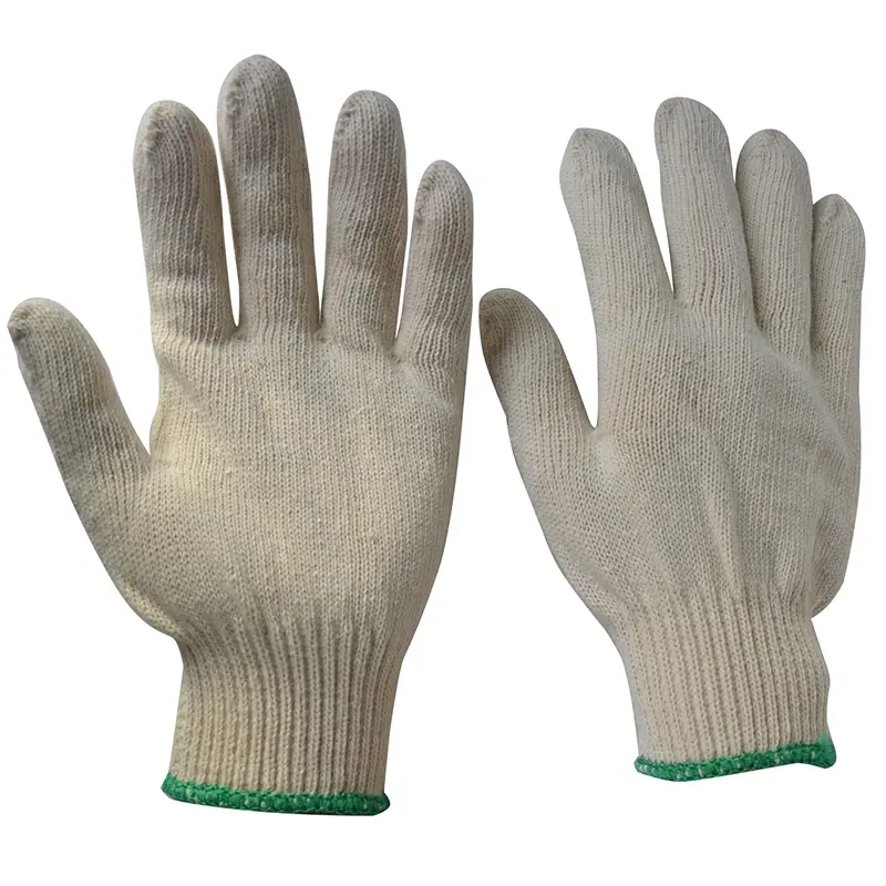 ถุงมือทำงานถักผ้าคอตตอน,ถุงมือป้องกันส่วนบุคคลถุงมือ PPE ถุงมือโรงงาน