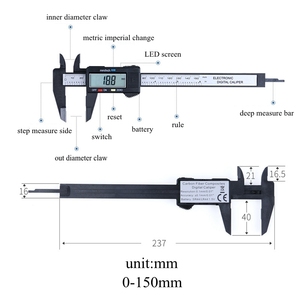 0-150 Mét Cường Độ Cao Nhựa Kỹ Thuật Số Vernier Caliper Đo Công Cụ 6 Inch Micron Điện Tử Vernier Callipers Nhà Máy Giá - Product Image 4