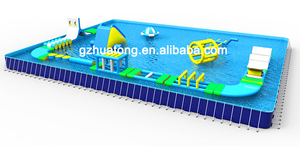 Niños adultos de verano inflable desmontable tobogán de agua <span class=keywords><strong>rectangular</strong></span> de metal piscina - Product Image 3