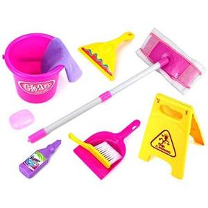 Set di Pulizia Deluxe Rosa per Bambini - Scopa, Secchio, Paletta, Spazzola, Tergivetro - Giocattolo per Gioco di Ruolo Domestico - Product Image 2