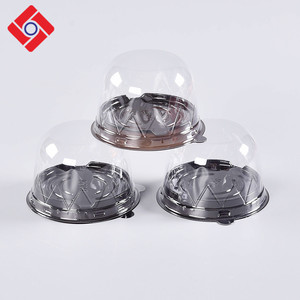 Custom Made Mini Clair Petit En Plastique Dessert Gâteau de <span class=keywords><strong>Lune</strong></span> Emballage Blister Plateaux Rond Jetable - Product Image 1